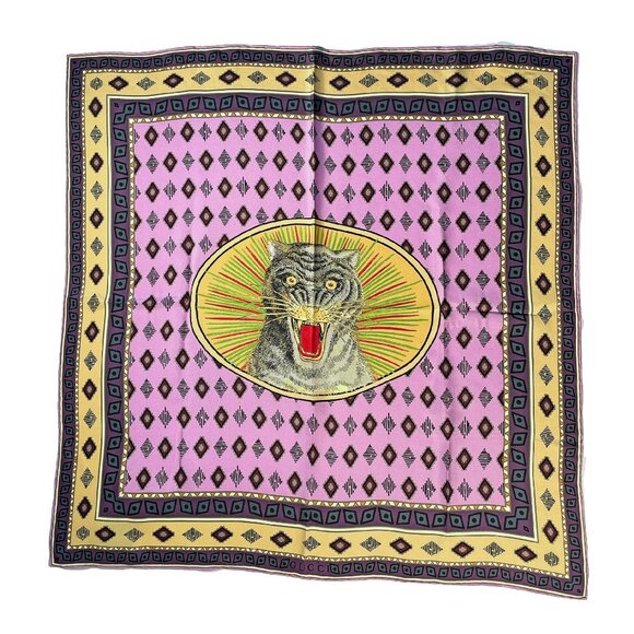 Gucci Accessories - Iconic Gucci Silk Panther/Big Cat Motif Scarf | NWOT |